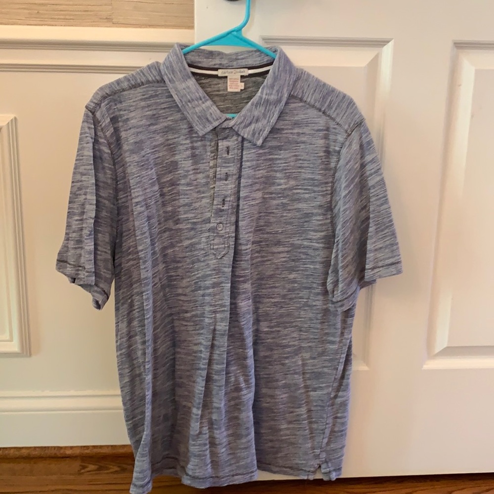 Grey/navy polo